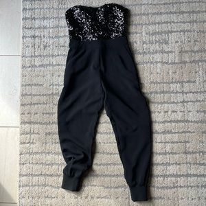 AllSaints Women's Black Caro Sequin Jumpsuit